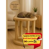 Feyza Design Yataklı Kedi Tırmalama Tahtası, Dayanıklı ve Konforlu Oyun Alanı - Seçenek 1