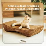 Feyza Design Yatay Kedi Tırmalama Kanepesi, Oluklu Mukavva, Small (50X10X24 Cm) - Seçenek 1