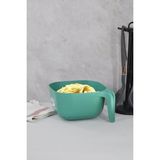 Feyza Design Yeşil Kare Makarna Süzgeci, Dayanıklı ve Pratik Kullanım - Antrasit - Seçenek 1