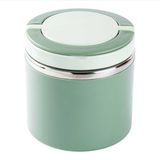 Feyza Design Yeşil Paslanmaz Çelik Yuvarlak Yemek Taşıma Kabı 630ML - Ahşap - Seçenek 1