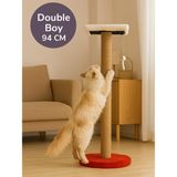 Feyza Design Yetişkin Kedi Stepli Double Boy Tırmalama Tahtası 94 cm Welsoft Kumaş - Seçenek 1