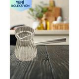 Feyza Design Yüksek Isıya Dayanıklı 400 ml Cezve, Pratik ve Şık Tasarım - Seçenek 1 - Ahşap - Beyaz