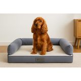 Feyza Design Yüksek Kaliteli Köpek Yatağı, Süngerli, Sıvı Geçirmez, Elyaflı, Fermuarlı - Ahşap - Ceviz - Seçenek 1
