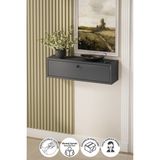 Feyza Design Yüksekliği 20 Cm, 70 cm Genişliğinde Gri Duvara Monte Dresuar - Altın - Gri