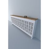 Feyza Design Yüksekliği 81 Cm, Genişliği 200 cm Beyaz Mdf Petek Önü Kaplama - Ahşap - Bej - Siyah