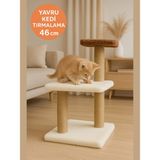 Feyza Design Yumuşacık Peluş Dokulu 3 Katlı Yavru Kedi Tırmalama Tahtası 46 cm - Seçenek 1