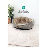 Feyza Design Yumuşak Bej Kaymaz Yıkanabilir Kedi ve Köpek Yataklı, Sertifikalı Dolgu - Açık Bej - Seçenek 1