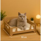 Feyza Design Yumuşak Dokulu Konforlu Kedi Yatağı, Minderli ve Rahat Kullanım - Seçenek 1