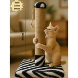 Feyza Design Yumuşak Peluş Dokulu Desenli Kedi Tırmalama Tahtası 42 Cm, Sevilen Renkler - Seçenek 1