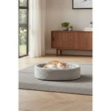 Feyza Design Yumuşak Peluş Kedi Yatağı – Konforlu ve Şık Tasarım 45 cm Çapında - Altın - Gri - Seçenek 1