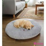 Feyza Design Yumuşak Pelüş Yatak, 80 Cm, Kedi ve Köpekler Için Rahat Uyku Alanı - Altın - Gri - Seçenek 1
