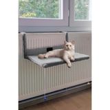 Feyza Design Yumuşak Polar Peluş Renkli Kedi Radyatör Yatağı ve Hamak Seti - Altın - Gri - Seçenek 1