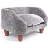 Feyza Design Yumuşak ve Lüks Peluş Kedi Köpek Koltuğu, Çıkarılabilir ve Yıkanabilir Kürk - Seçenek 1