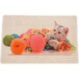 Feyza Design Yumuşak ve Şık 45X70 cm Kedi Tırmalama Paspası, Hasır ve Örgü Tasarım - Seçenek 1