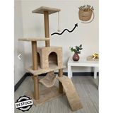 Feyza Design Yuvalı Lüx Kedi Evi, Tırmalama ve Oyun Alanı, Konforlu ve Şık Tasarım - Seçenek 1