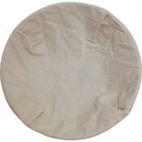 Feyza Design Yuvarlak 25 cm Mayalama Sepet Bezi, Pamuk Beyaz, Hafif ve Dayanıklı - Ahşap - Beyaz