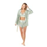 Feyza Kadın 3 Lü Şortlu Mint Pijama Takımı 4C8T3N6 MİNT M