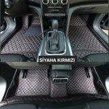 Feyza Oto Chevrolette Cruze Serisi Uyumlu Dıamond Araca Özel Havuzlu Deri Oto Paspas - Siyah - Kırmızı