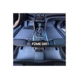 FEYZA OTO RENAULT MEGANE 4 SERİSİ 2016 - 2025 Uyumlu DİAMOND FÜME GRİ Araca Özel Havuzlu Deri PASPAS