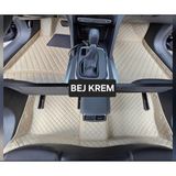 Feyza Oto Toyota Auris Serisi 2013 - 2018 Arası 8d Diamond Kaymaz Taban Araca Özel Havuzlu Deri Oto Paspas Tam Koruma ve Hızlı Montaj 1 Yıl Garantili Araca Birebir Ölçü - Bej - Krem