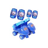 Feyza Oyuncak PAW Patrol Çantalı 4 Tekerlekli Ayarlanabilir Paten Seti | 25-31 Numara Dizlik Dirseklik Dahil | Mavi Çocuk Pateni