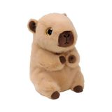 Feyza Oyuncak TY Beanie Boos Kapibara Lara Peluş Oyuncak | Krem Rengi Parlak Gözlü Hayvan Figürü 20 cm | 3 Yaş Üzeri Çocuk