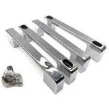 FEYZA YAPI Cam Duşakabin Kare Kulp 140mm 150mm Veya 160 mm 2 Kapaklık KROM