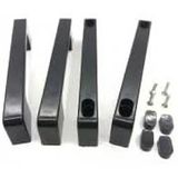 FEYZA YAPI Cam Duşakabin Kare Kulp 140mm 150mm Veya 160 mm 2 Kapaklık SİYAH