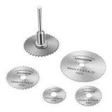 FEYZA YAPI Daire testere bıçağı seti, 6 adet döner alet el daire testeresi, 3,2 mm çubuklu, mini delikli kesme diskleri, ahşap, plastik, bakır, alüminyum ve ince sac için kesme diskleri
