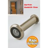 Feyza Yapı Kapı Dürbünü Kısa Saten 50–75 Mm Ayarlanabilir 14 Mm Geniş Açılı Güvenlik Kapı Gözetleme Dürbünü