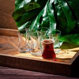 Feyzade Demet 6'lı Çay Bardağı - 135 ml - Beyaz