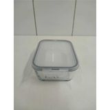 Feyzade Fresco Cam Kilitli Saklama Kabı 1 Adet Dikdörtgen 1200 Cc - Gri