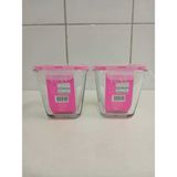 Feyzade Fresco Cam Kilitli Saklama Kabı 2'li Set 700CC FRS-228 - Pembe