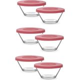 Feyzade Vega Saklama Kabı 6 Adet 215CC - Pembe