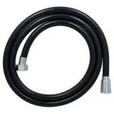 FEYZAYAPI Black Paslanmaz Kopmaz Patlamaz Kaliteli PVC Duş Hortumu - Yüksek Kaliteli Lüx Duş Spirali - Tüm Duş Setleri/Duş Başlıkları ile Uyumlu (G1/2) - 150cm Siyah