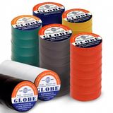 FEYZAYAPI Globe Izole Elektrik Bandı Globe Plastik Izole Elektrik Bandı 5 adet (KIRMIZI,SARI,SİYAH,BEYAZ) (KIRMIZI)