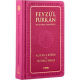 Feyzü'l Furkan Kur'ân-I Kerîm ve Tefsirli Meali (Orta Boy - Mushaf ve Meal - Ciltli) Pembe