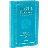 Feyzü'l Furkan Tefsirli Kur'an-ı Kerim Meali Hediyelik (Cep Boy - Meal - Ciltli - Turkuaz)
