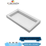 Feza Kutu 16*29*3 Asetat Kapaklı Çok Amaçlı Kutu Çikolata Kutusu Kurabiye Kutusu Pestil-Köme Kutusu (10 Adet)