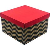 Feza Kutu 31X31X20 Kraft Desenli Pasta Kutusu (10 Adet)
