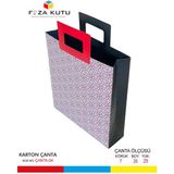 Feza Kutu Karton Çanta Saplı Karton Çanta Kraft Çanta Karton Poşet Saplı Karton Çanta Kraft (10 Adet) 7X26X29