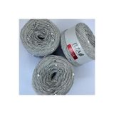 Feza Pullu Örgü Ipi 105-açık Gri Cotton-pamuk Ince Pullu Örgü Ipi % 75 Pamuk 100 gr 310 M D'ior 1 Adet