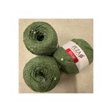 Feza Pullu Örgü Ipi 802-807-yeşil Cotton-pamuk Ince Pullu Örgü Ipi % 75 Pamuk 100 gr 310 M D'ior 1 Adet