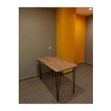 Feza Retro 60×120 Metal Ayaklı Masa Mutfak Masası Çalışma Masası Bilgisayar Masası 120 Cm 75 Cm Kahveren