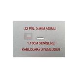 FFC 22 Pin 0.5mm Adımlı Flex Kablo Sabitleyici Konnektör Soketi Sabitleme Fleks Bağlama Aparatı