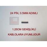 FFC 24 Pin 0.5mm Adımlı Flex Kablo Sabitleyici Konnektör Soketi Sabitleme Fleks Bağlama Aparatı