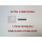 FFC 34 Pin 0.5mm Adımlı Flex Kablo Sabitleyici Konnektör Soketi Sabitleme Fleks Bağlama Aparatı