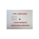 FFC 4 Pin 0.5mm Adımlı Flex Kablo Sabitleyici Konnektör Soketi Sabitleme Fleks Bağlama Aparatı