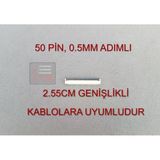 FFC 50 Pin 0.5mm Adımlı Flex Kablo Sabitleyici Konnektör Soketi Sabitleme Fleks Bağlama Aparatı