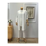FFK TESETTÜR GİYİM TESETTÜR HIRKA 95 CM VİSKON KALİTELİ PENYE EKRU